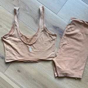 Free Movement tank and biker short size M